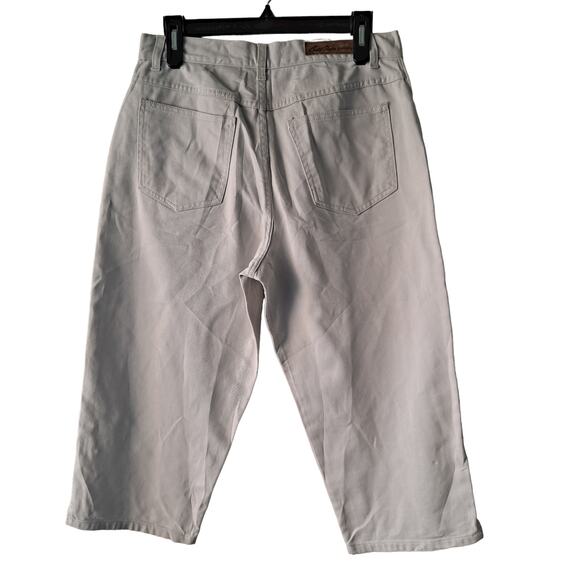 Bill Blass Petite Khaki 100% Cotton Easy Fit Capri - Size 8P - Picture 3 of 12